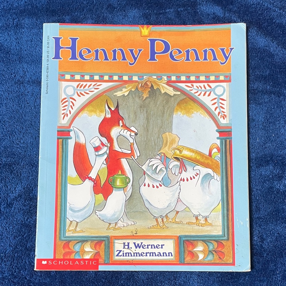 Scholastic Henny Penny Book with Red and Blue Cover